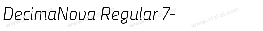 DecimaNova Regular 7字体转换